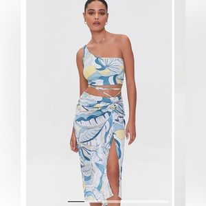 Tropical Leaf Print Set